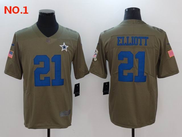 Men's Dallas Cowboys #21 Ezekiel Elliott Jerseys NO.1;